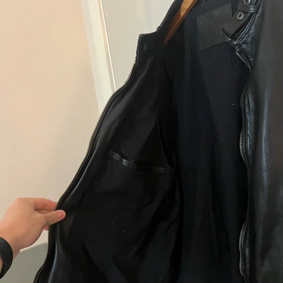 All Saints Black Leather Jacket